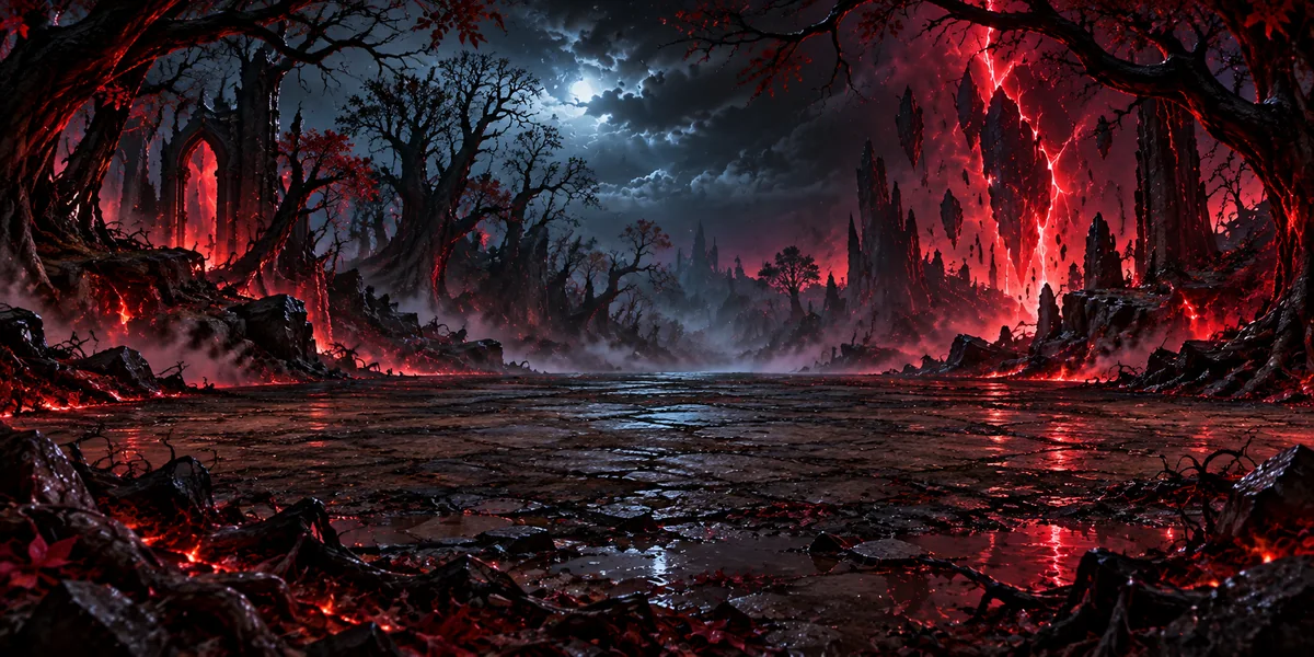 Une arène nocturne du mode Histoire et PvE de Hell'z
