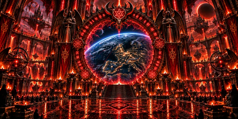 Le miroir de la Terre entouré de braises